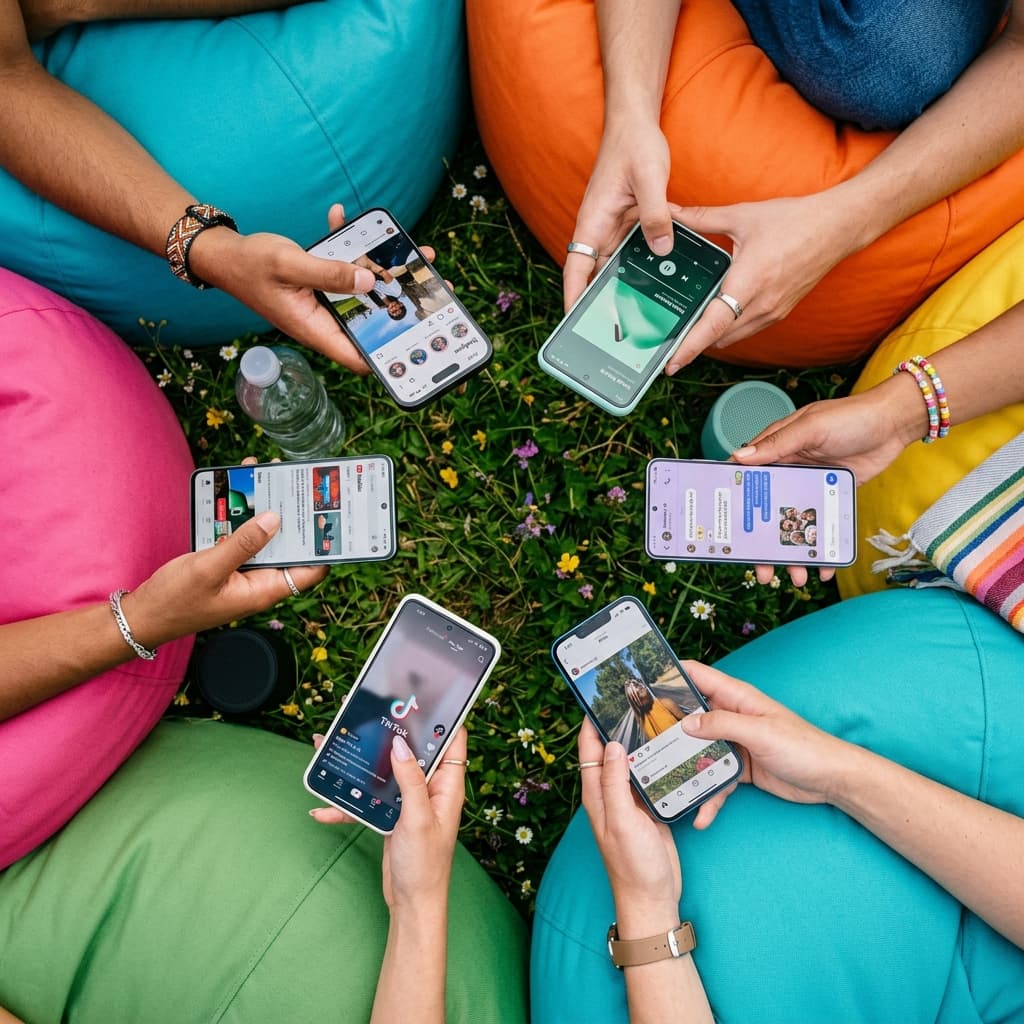 Devices forming a circle